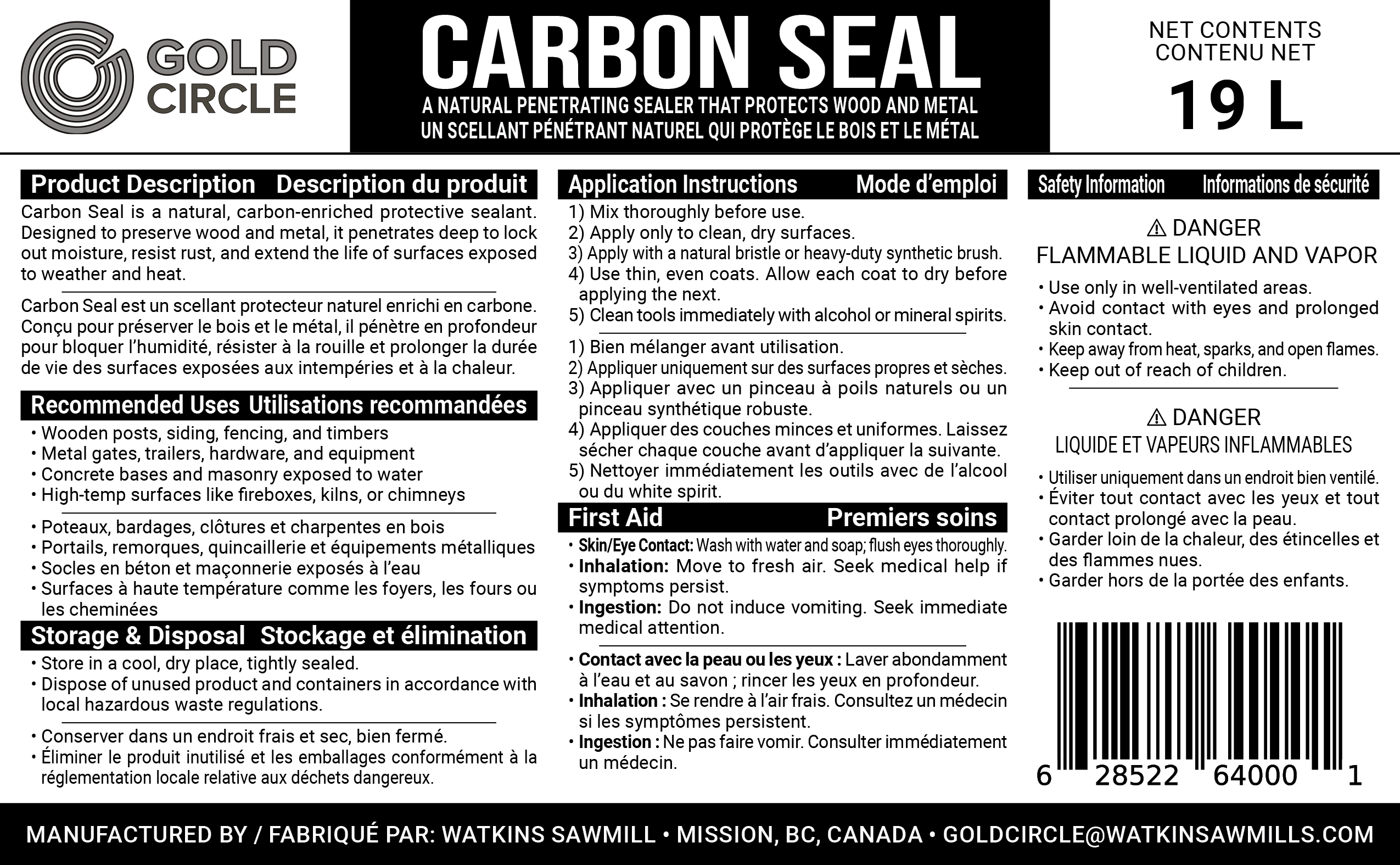 Carbon Seal - CA - bilingual - 5 Gal - v1.1